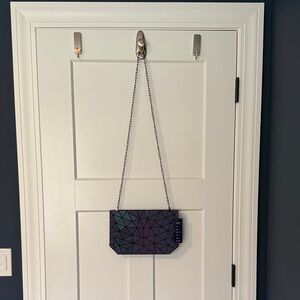 Chic Purple Geometric Crossbody Bag